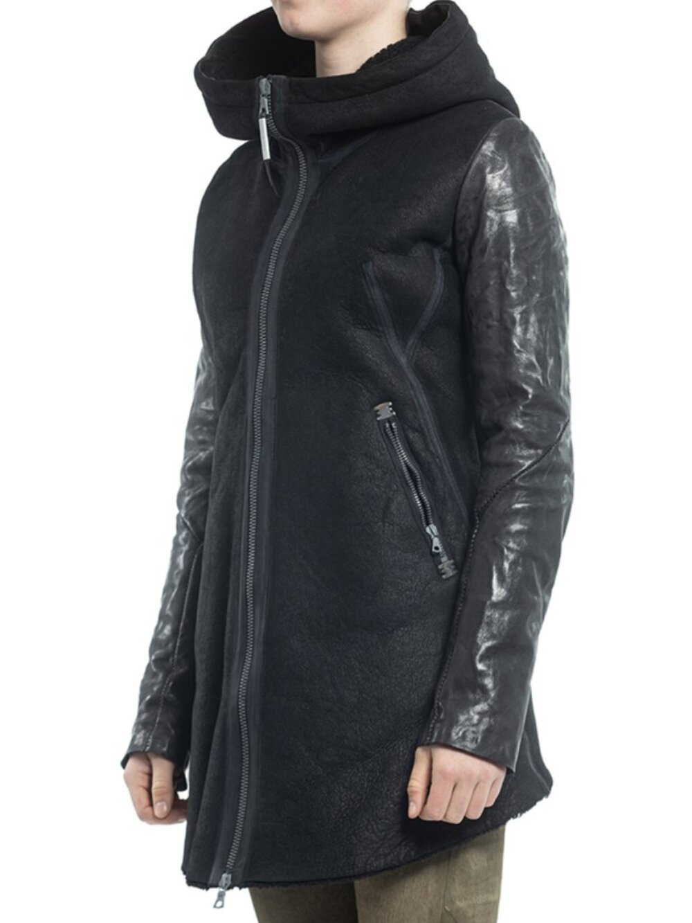 Isaac Sellam Experience Arnaqueuse Noir Hooded Shearling Coat